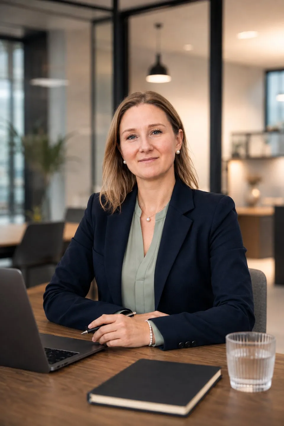 Nicole Bundscherer am Schreibtisch